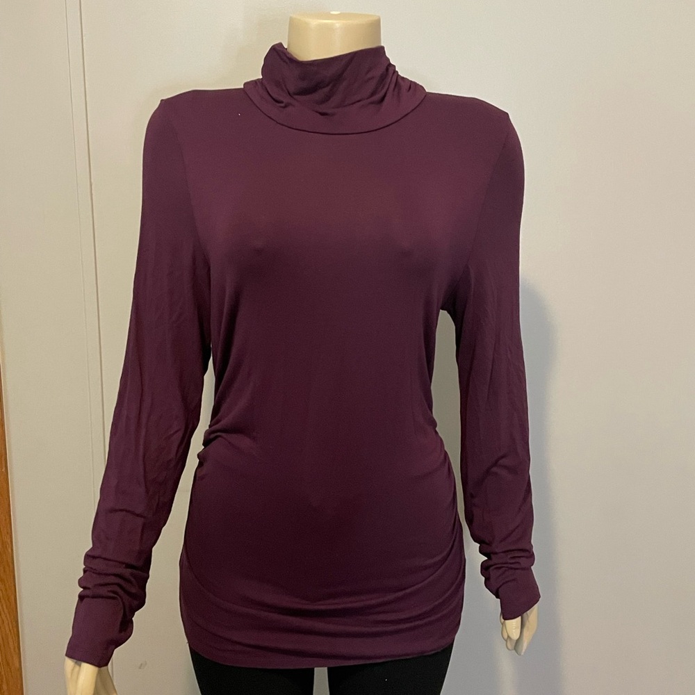 Women's Purple Turtleneck Top